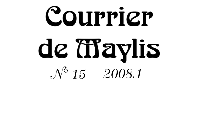 Courrier 15, Janvier 2008