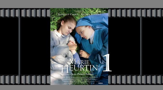 affiche du film Marie Heurtin sur fond de pellicule