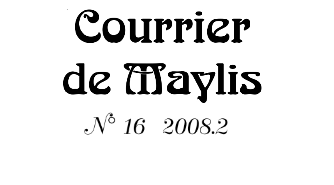 Courrier 16, Juin 2008