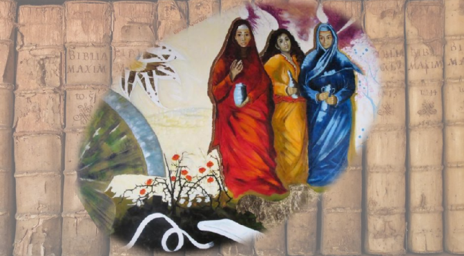 peinture frère Vincent, trois femmes devant le tombeau ouvert